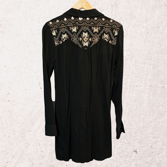 Miss Me Black Embellished Backless Dress - Picture 2 of 4